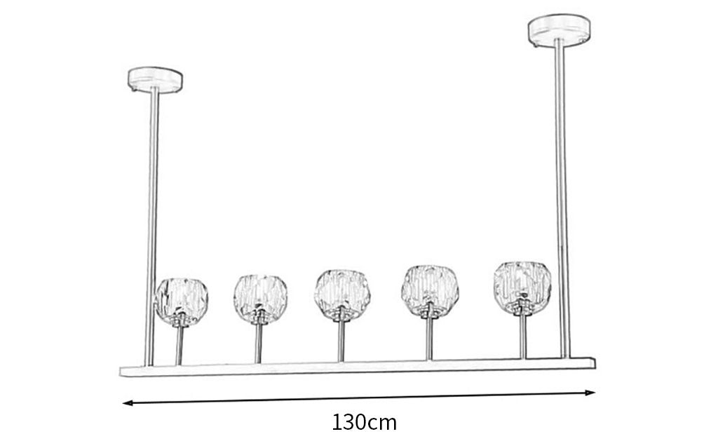 Boule De Cristal Linearer Kronleuchter